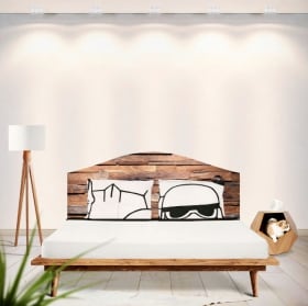 Vinyl headboards beds rustic wood texture