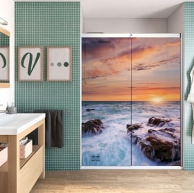 Vinyls for bath screens rays in the sea