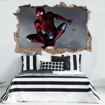 Decorative vinyl spiderman 3d