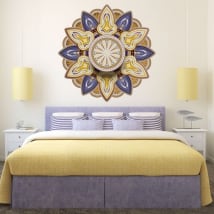 Vinyl and stickers with mandalas for headboard