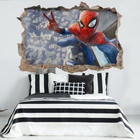 Decorative vinyl spiderman 3d