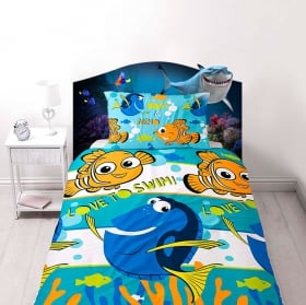 Children's vinyl disney nemo bed headboard