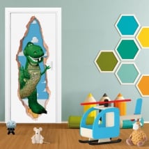 Vinyl doors 3d dinosaur rex toy story