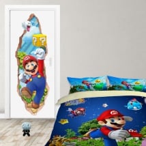 Vinyl doors 3d video game mario bros