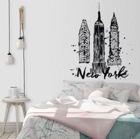 Decorative vinyl and stickers new york skyline