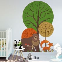 Decorative vinyl forest animals