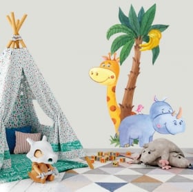 Children's vinyl crocodile and palm tree