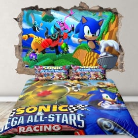 Decorative vinyl 3d sonic video game