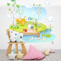 Vinyl and stickers for children animals fishing