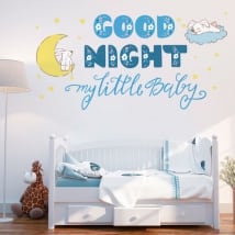 Baby or children's vinyl english phrase good night