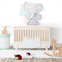 Baby or children's decorative vinyl elephants