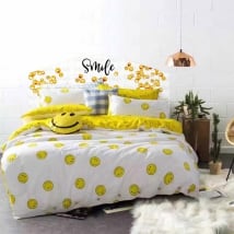 Vinyl headboard emoji smile emoticon