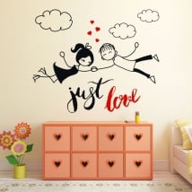 Decorative vinyl and stickers english phrase just love