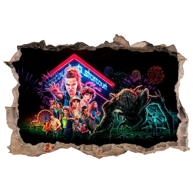 Decorative vinyl 3d netflix series tv stranger things