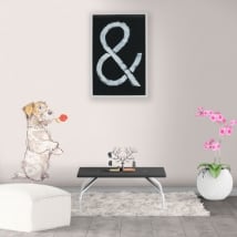 Decorative vinyl and stickers dog with rose