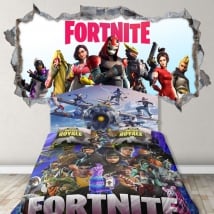 Adhesive vinyl 3d video game fortnite