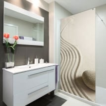 Vinyl bathroom screens zen stone