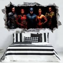 Decorative vinyl and stickers 3d justice league