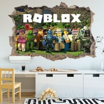 Vinyl stickers videogame roblox 3d