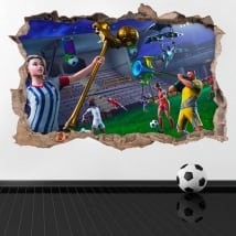 Decorative vinyl 3d videogame fortnite world cup