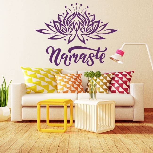 🥇 Decorative vinyl and stickers namaste text 🥇