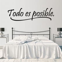 Decorative vinyl phrase everything is possible