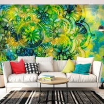 Vinyl wall murals with mandalas