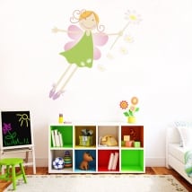 Children's vinyl and stickers fairy with flowers