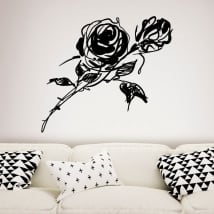 Decorative vinyl and stickers with roses