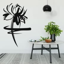 Decorative vinyl and stickers floral stroke