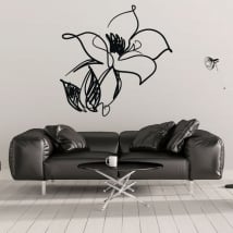 Decorative vinyl and stickers strokes flower