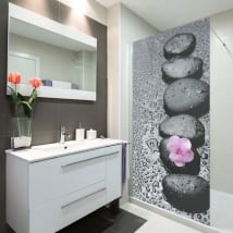 Vinyl for bathroom screens zen stone