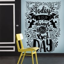 Decorative vinyl motivational phrases in english