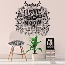 Decorative vinyl and stickers romantic phrases