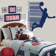 Vinyl and stickers basketball barcode