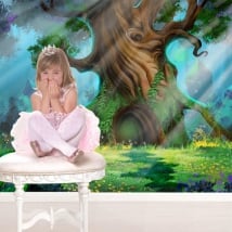 Wall murals magic forest stickers