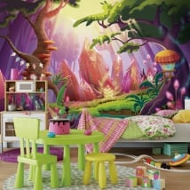 Children's murals magical forest