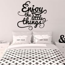 Decorative vinyl english phrase enjoy the little things