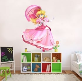 Vinyl and stickers mario bros princess peach