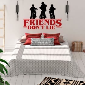 Vinyl and stickers stranger things friends don't lie