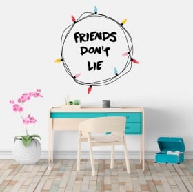 Adhesive vinyl stranger things friends don't lie