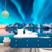 Vinyl murals aurora borealis norway