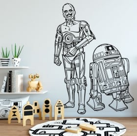 Vinyl stickers star wars r2-d2 and c-3po