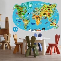 Vinyls and stickers animal world map