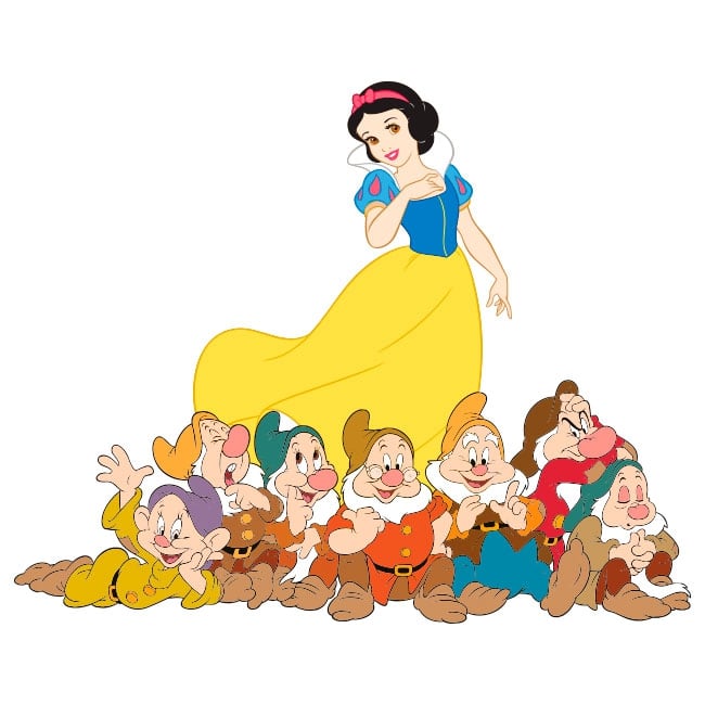 🥇 Vinyl stickers disney snow white and the 7 dwarfs 🥇