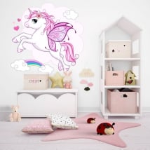 Decorative vinyl and stickers with unicorns