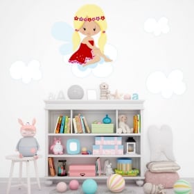 Decorative vinyl and stickers fairy in the clouds