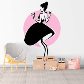 Vinyl and stickers woman silhouette