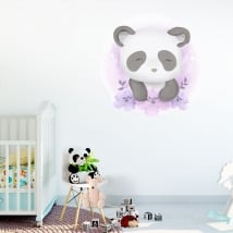 Children's or baby vinyl and stickers panda bear