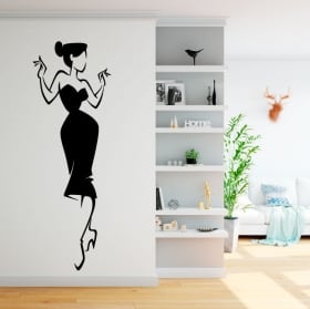 Adhesive vinyl woman silhouette